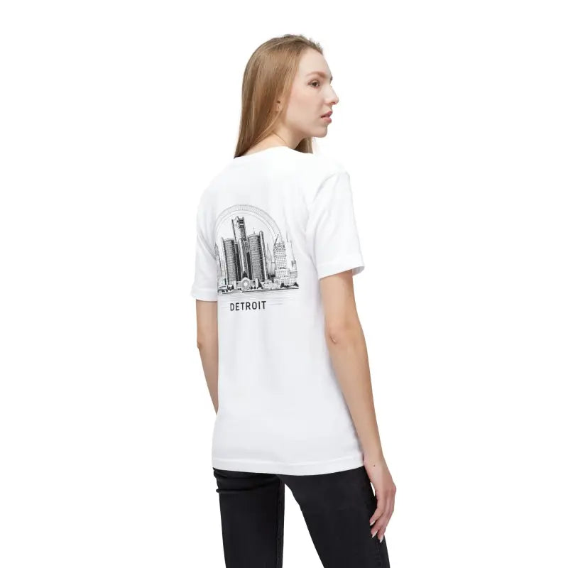 Detroit City Skyline Cotton Tee - Urban Style - DipaliZ