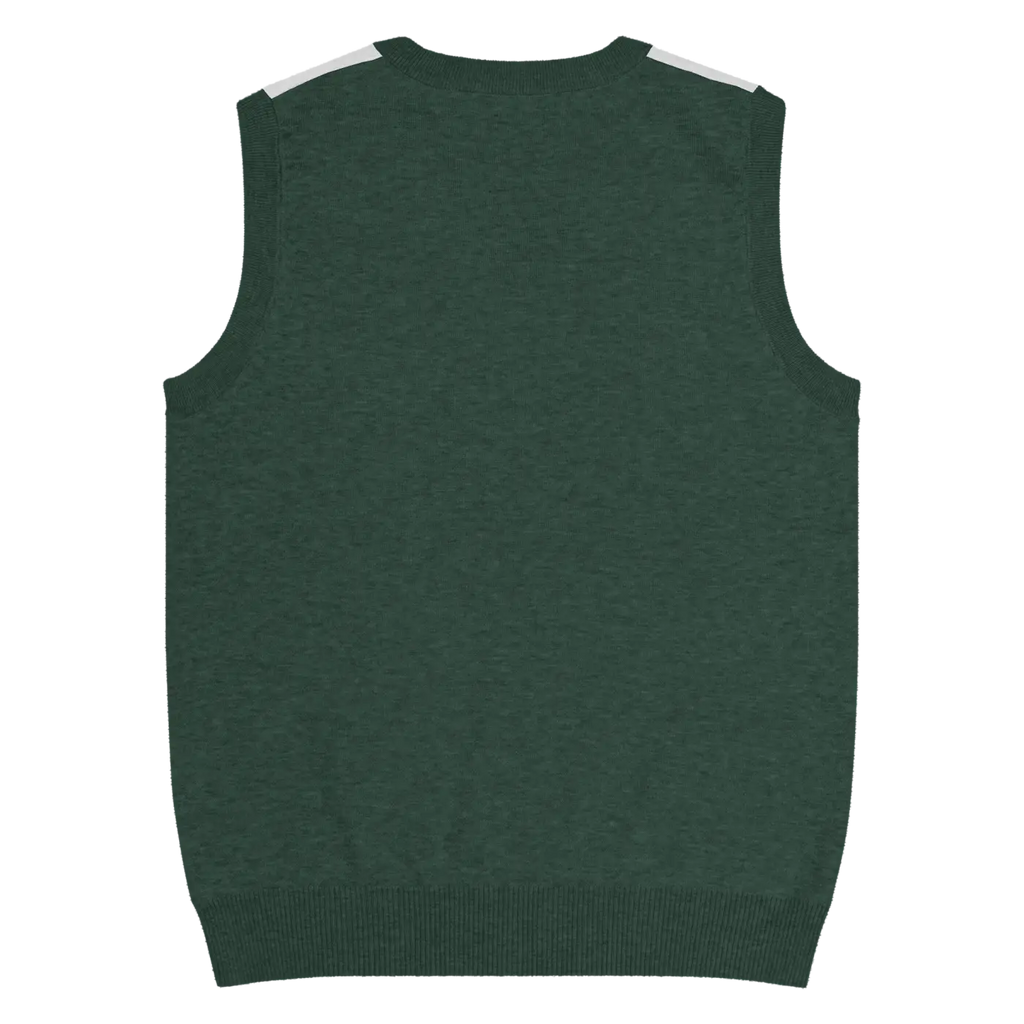 Knit V-Neck Vest - Diagonal Stripes Retro Chic - DipaliZ