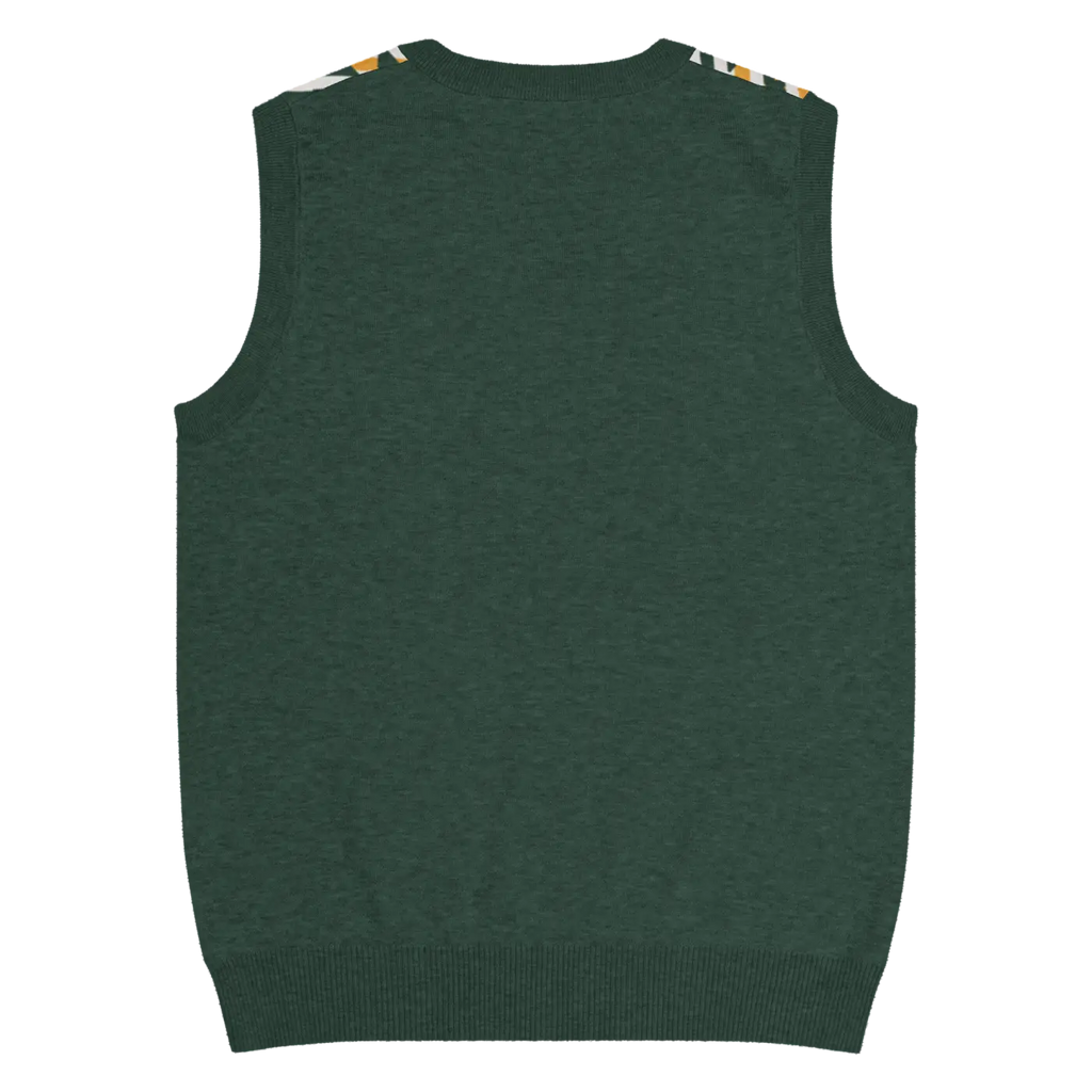 Knit V-Neck Vest - Diagonal Stripes Retro Chic - DipaliZ