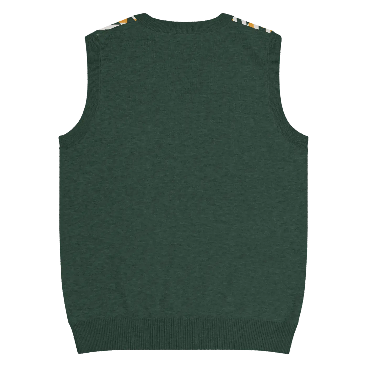 Knit V-Neck Vest - Diagonal Stripes Retro Chic - DipaliZ