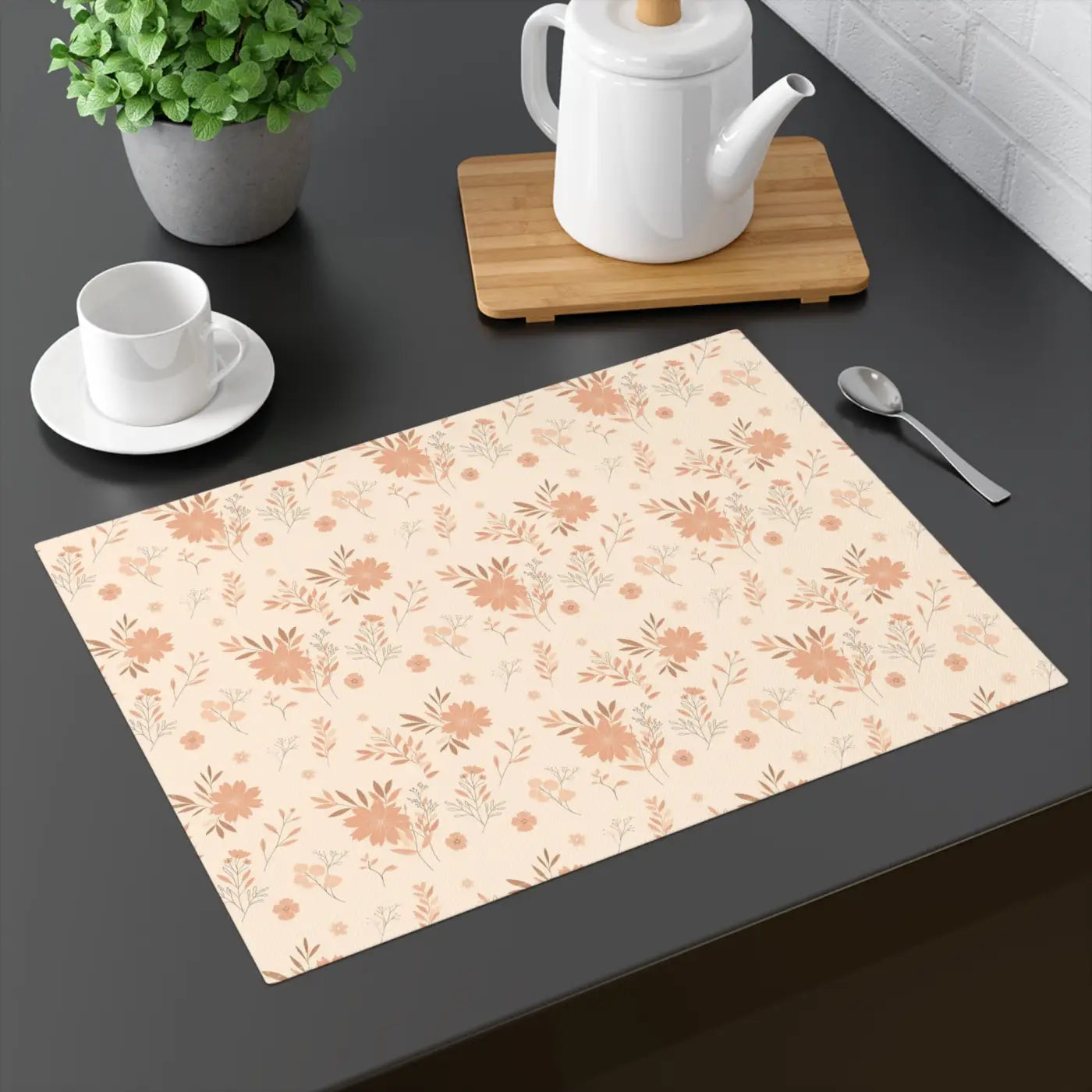 Floral Pattern Dining Table Placemat - Cotton Tableware - DipaliZ