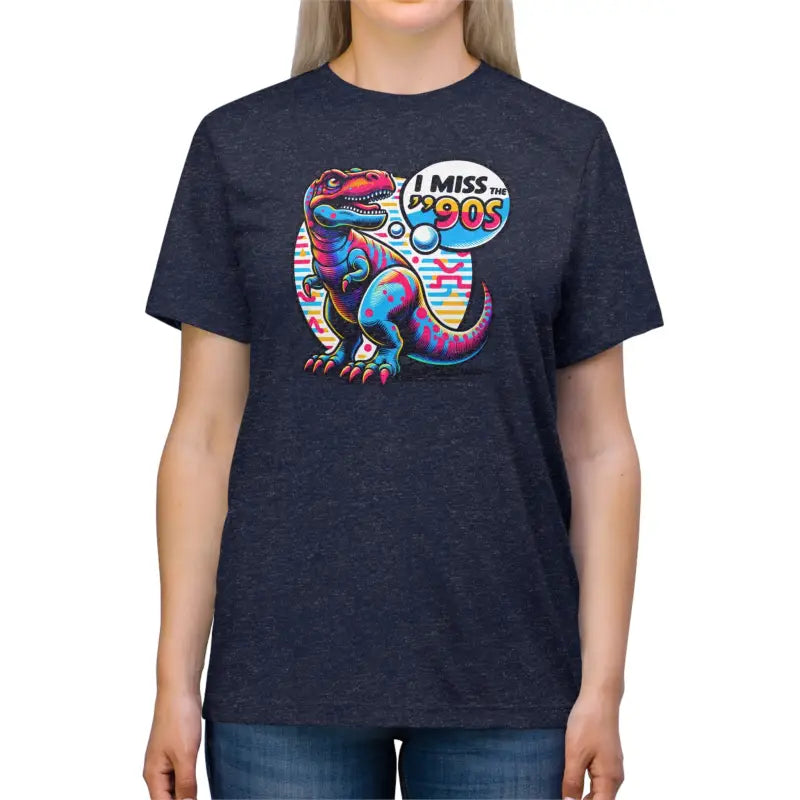 Nostalgic Dinosaur Unisex Triblend Tee - 90s Throwback - DipaliZ