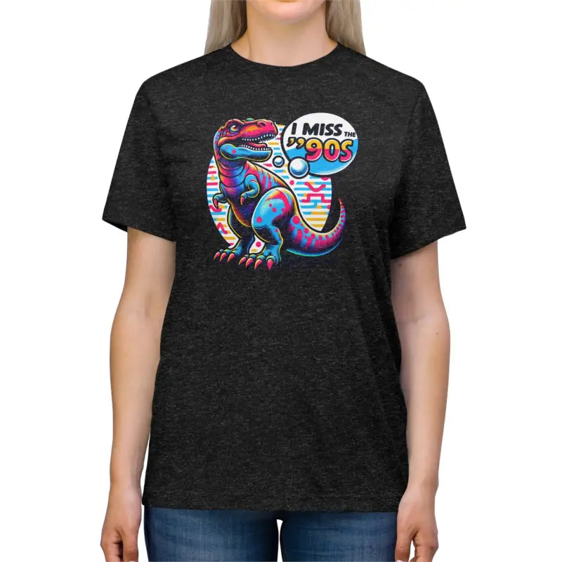 Nostalgic Dinosaur Unisex Triblend Tee - 90s Throwback - DipaliZ