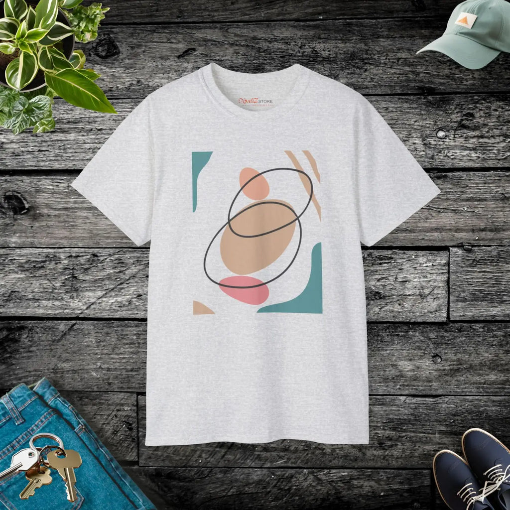 Abstract Explosion Ultra Cotton Tee - Bold Art Design - DipaliZ