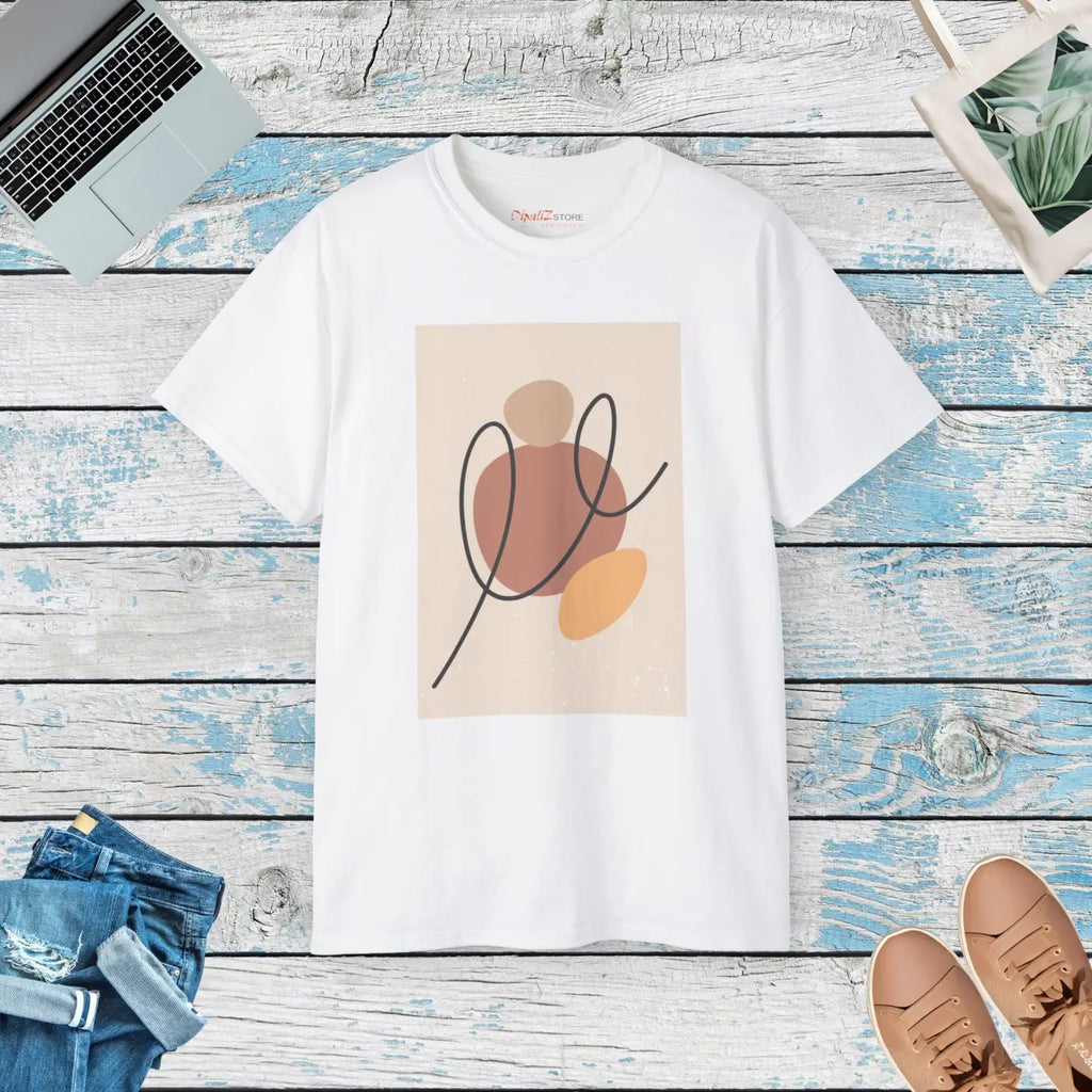 Ultra Cotton Tee - Abstract Art Short Sleeve - DipaliZ