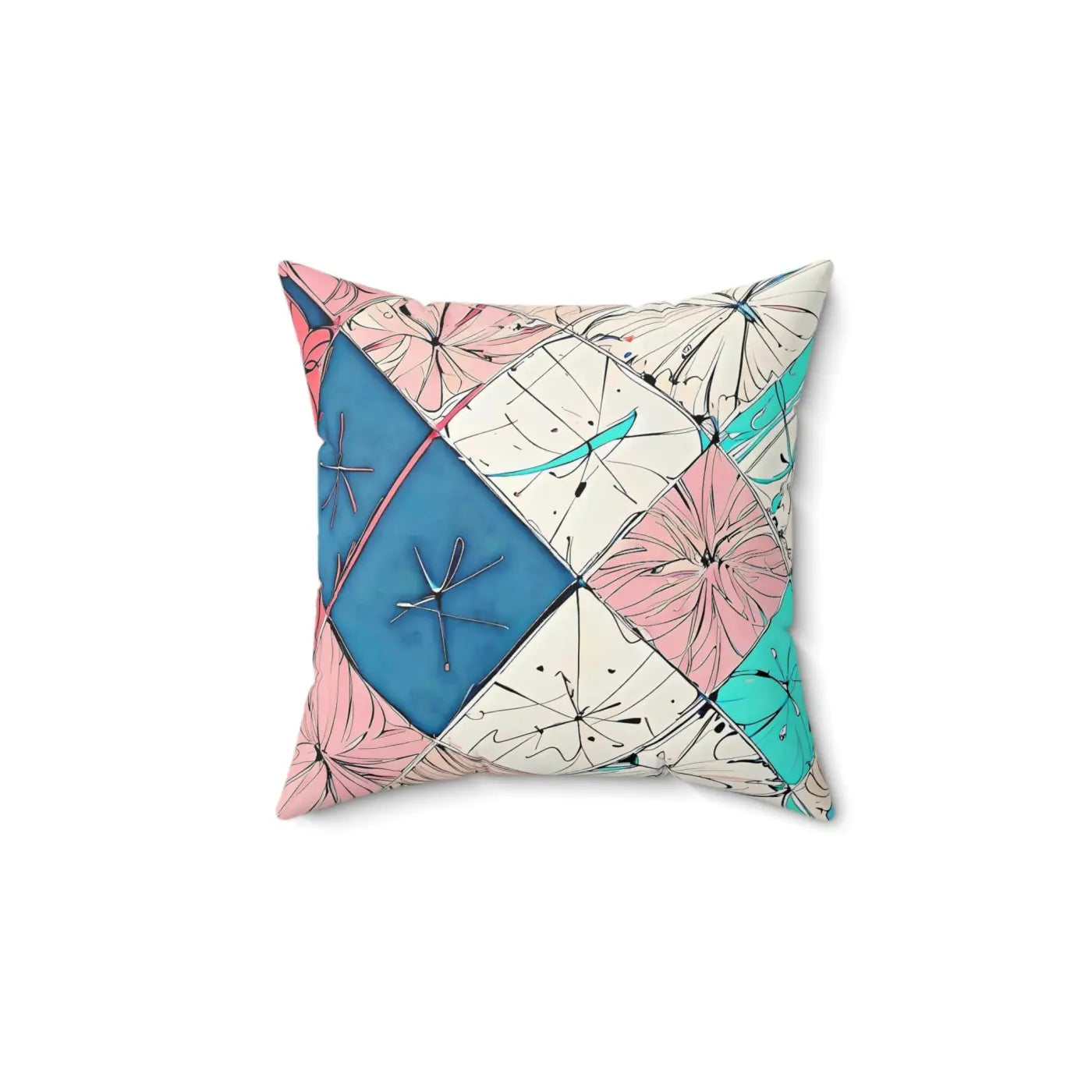 Polyester Square Pillow - Abstract Pattern Design - DipaliZ