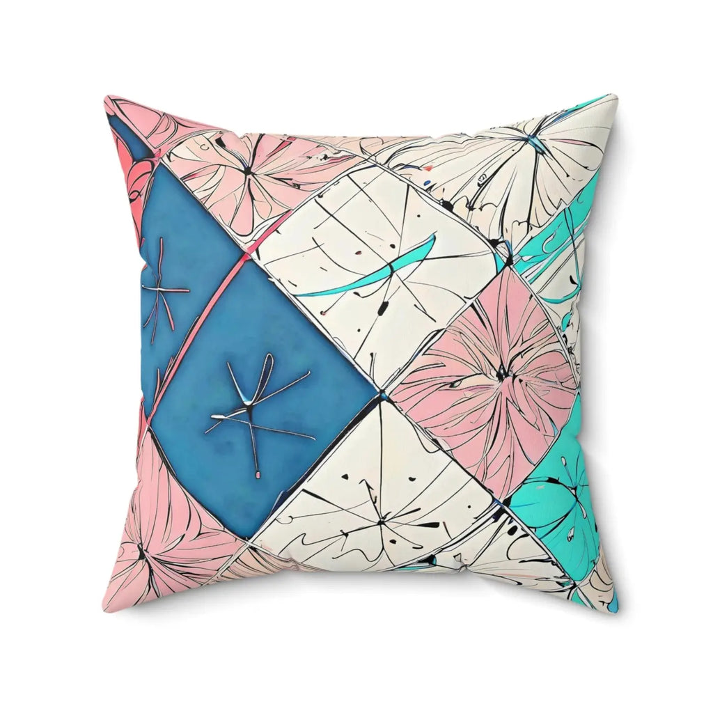 Polyester Square Pillow - Abstract Pattern Design - DipaliZ