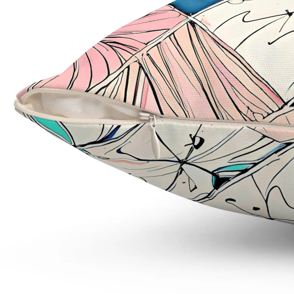 Polyester Square Pillow - Abstract Pattern Design - DipaliZ