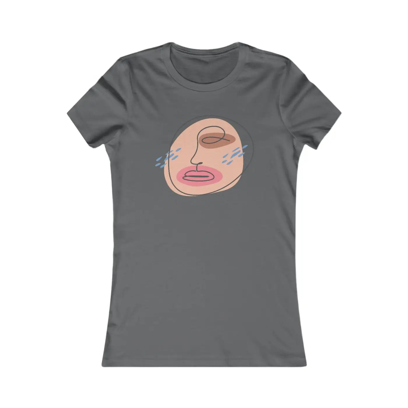Abstract Face T-Shirt - Bold Art Tee for Women - DipaliZ