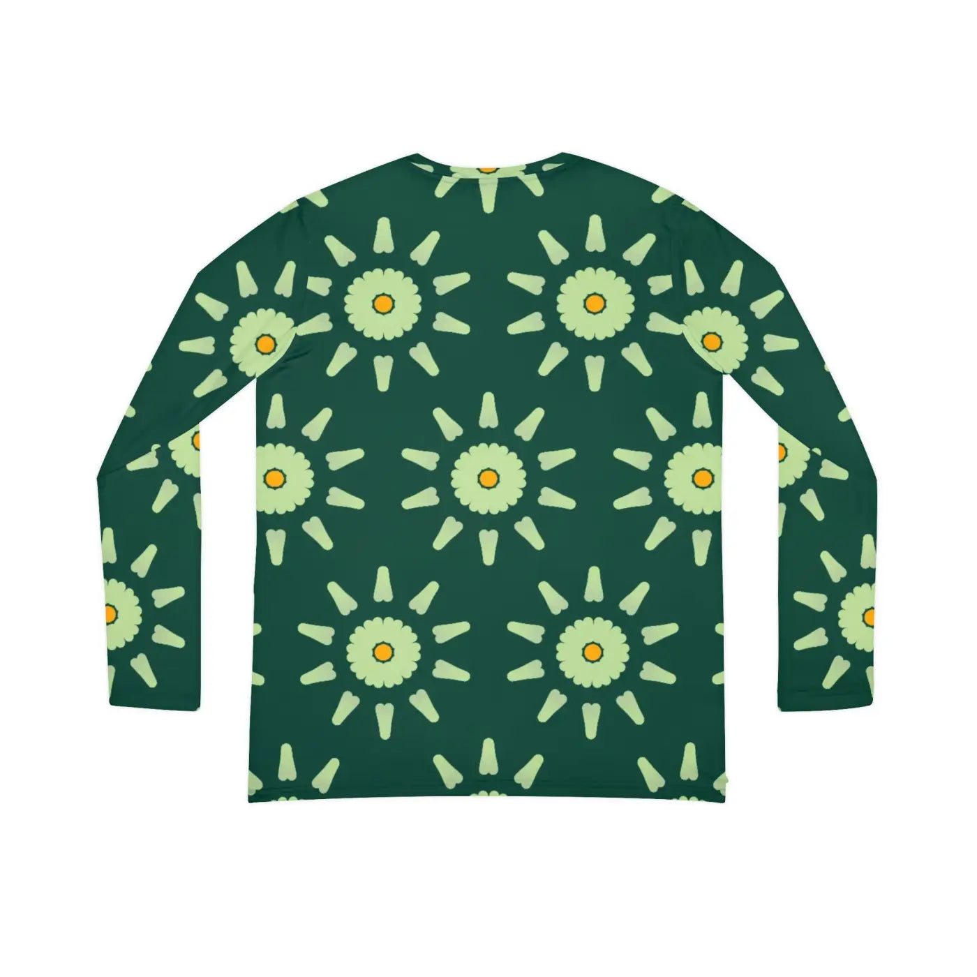Long Sleeve V Neck Tee - Abstract Floral Pattern - DipaliZ