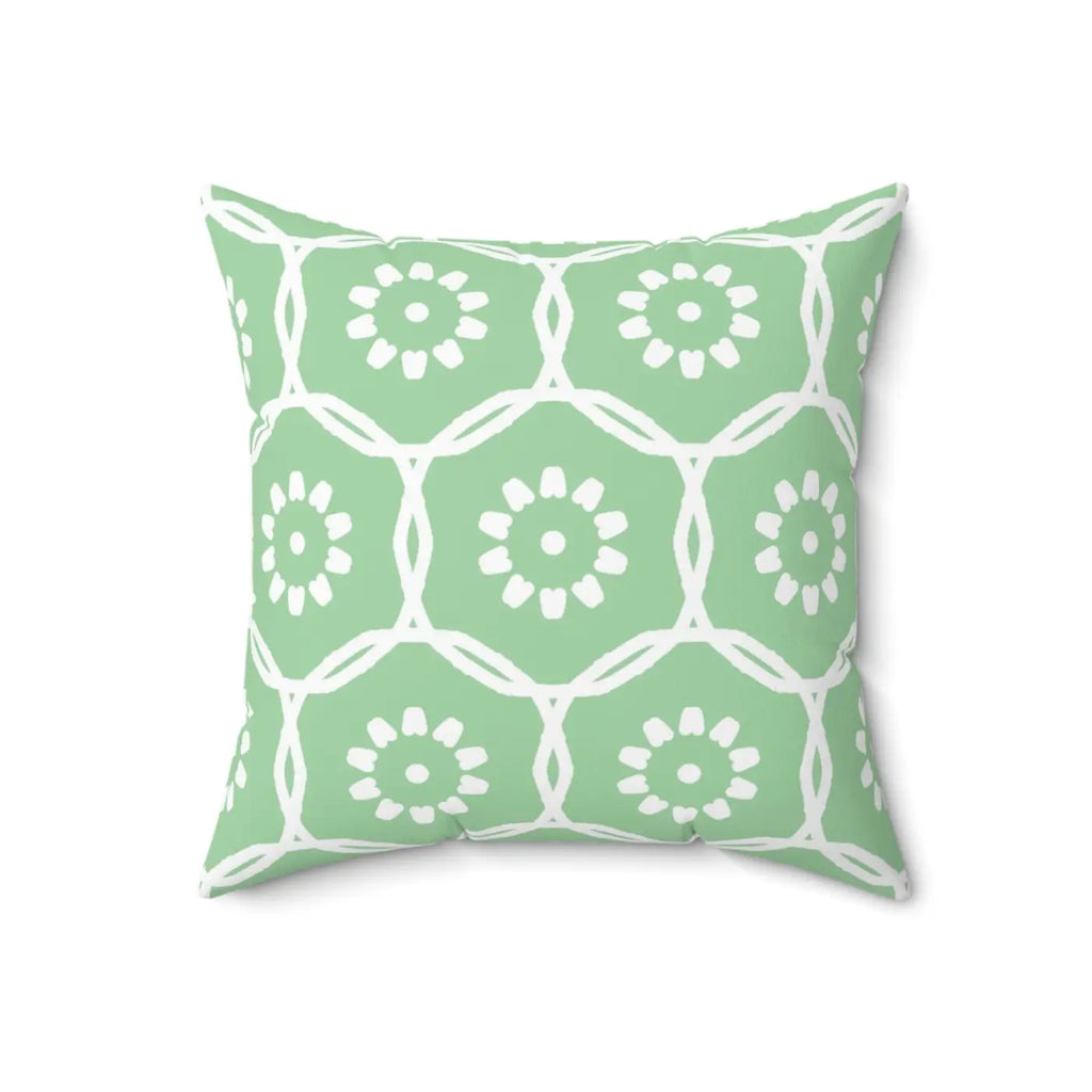 Polyester Square Pillow - Abstract Flower Pattern - DipaliZ