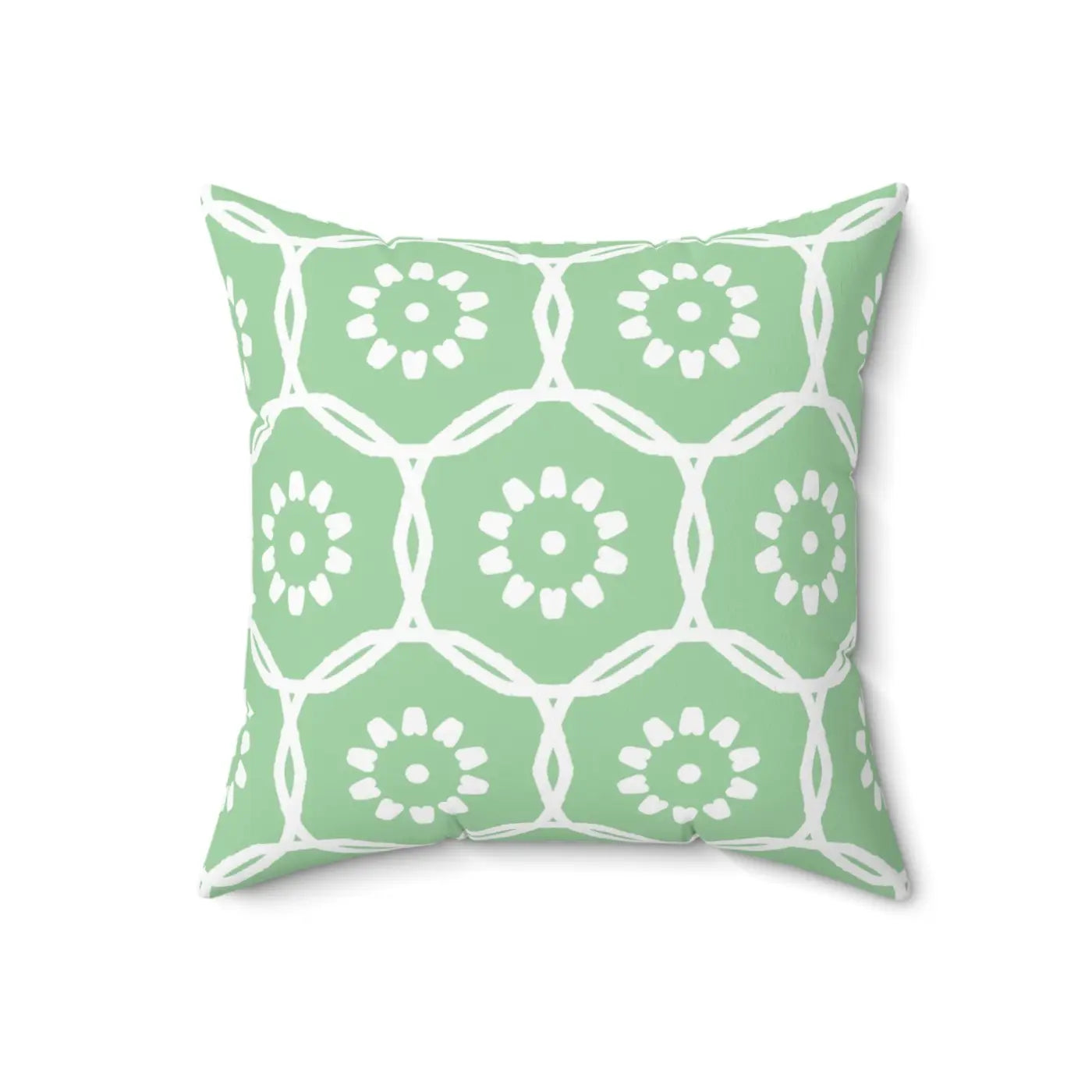 Polyester Square Pillow - Abstract Flower Pattern - DipaliZ