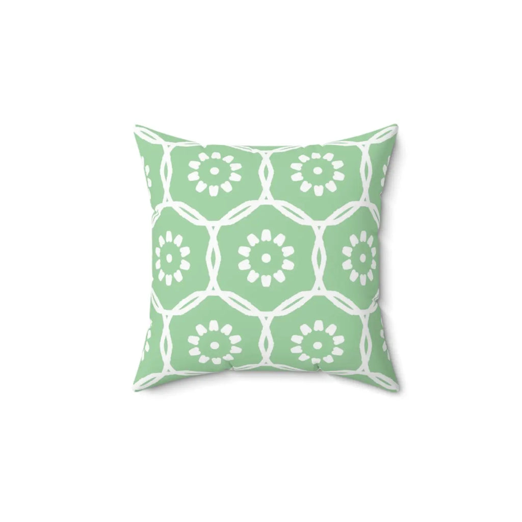 Polyester Square Pillow - Abstract Flower Pattern - DipaliZ