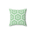 Polyester Square Pillow - Abstract Flower Pattern - DipaliZ