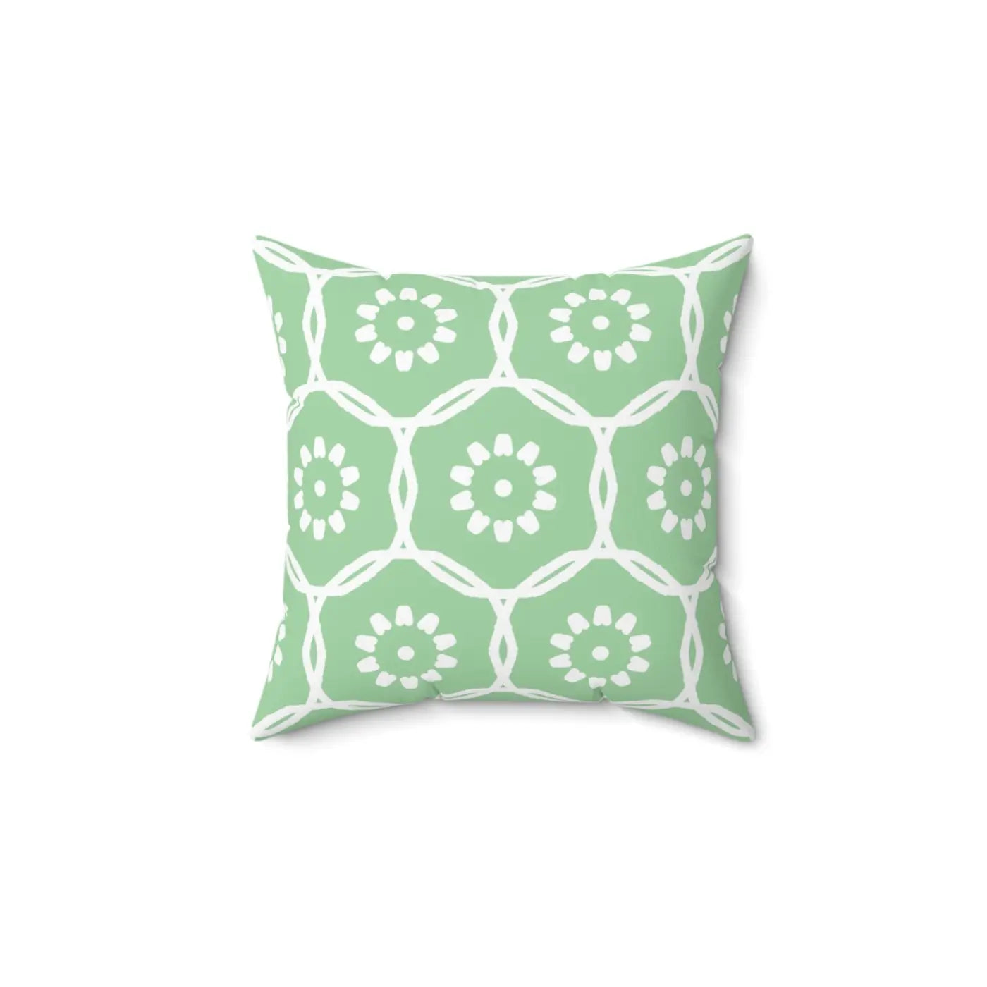 Polyester Square Pillow - Abstract Flower Pattern - DipaliZ