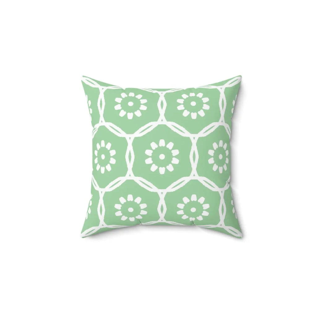 Polyester Square Pillow - Abstract Flower Pattern - DipaliZ