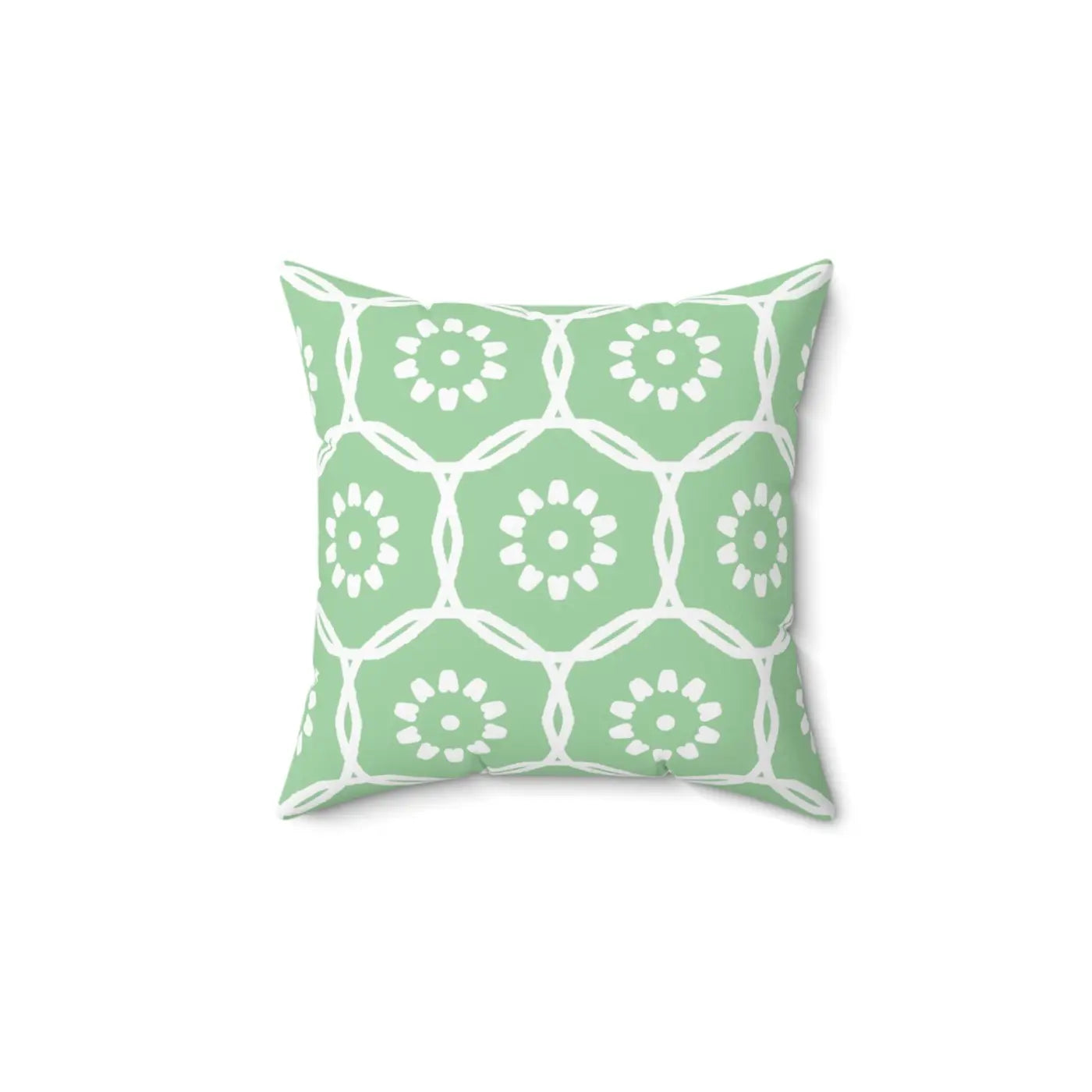 Polyester Square Pillow - Abstract Flower Pattern - DipaliZ