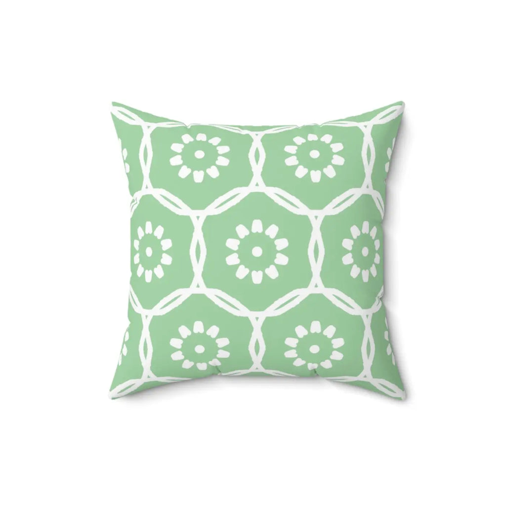 Polyester Square Pillow - Abstract Flower Pattern - DipaliZ