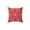 Throw Pillow - Abstract Flower Pattern Polyester Square - DipaliZ