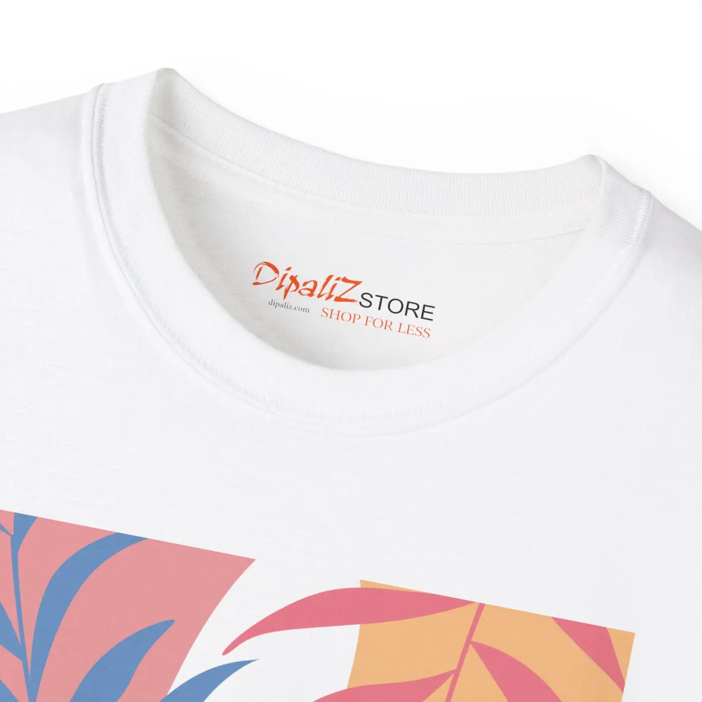 Ultra Cotton Tee - Abstract Foliage Design - DipaliZ