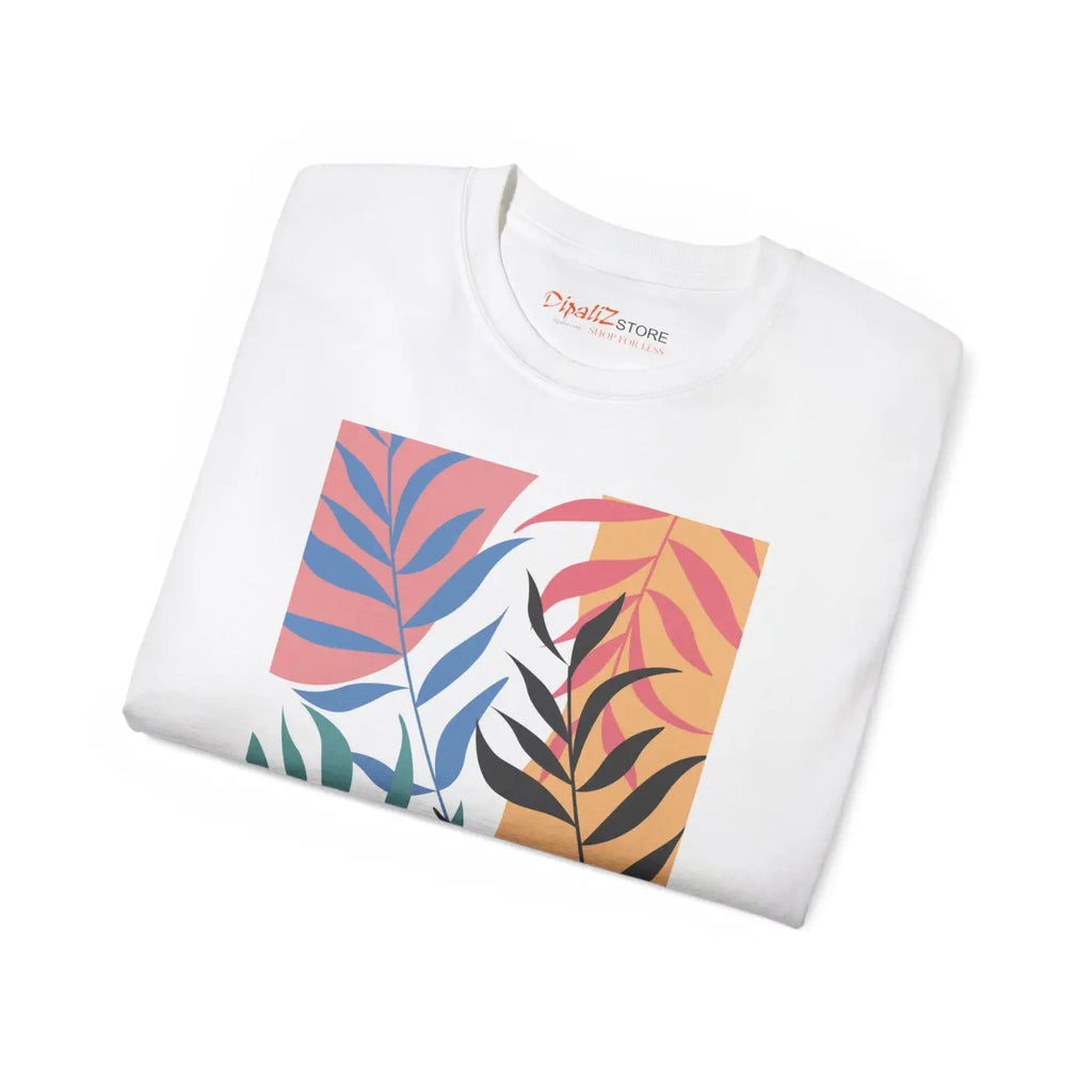 Ultra Cotton Tee - Abstract Foliage Design - DipaliZ