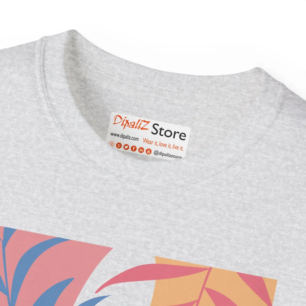 Ultra Cotton Tee - Abstract Foliage Design - DipaliZ