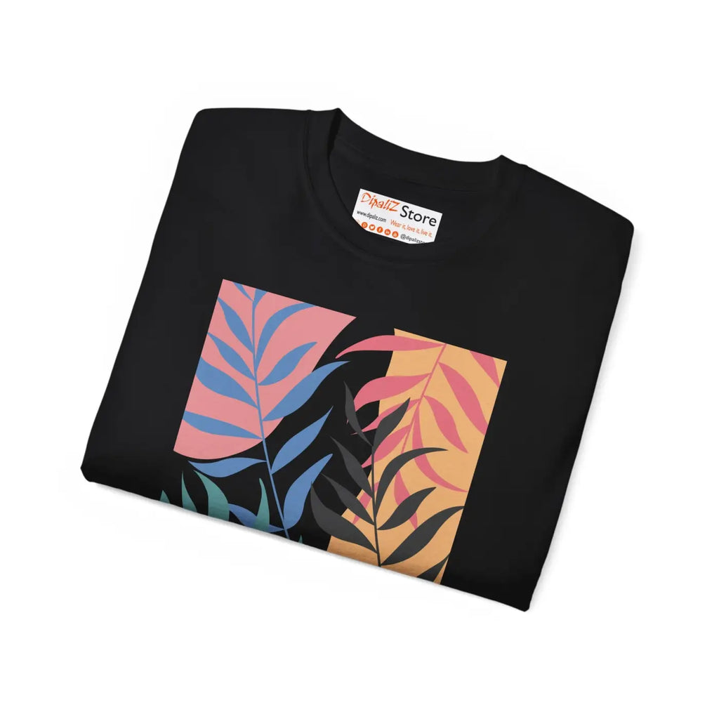 Ultra Cotton Tee - Abstract Foliage Design - DipaliZ