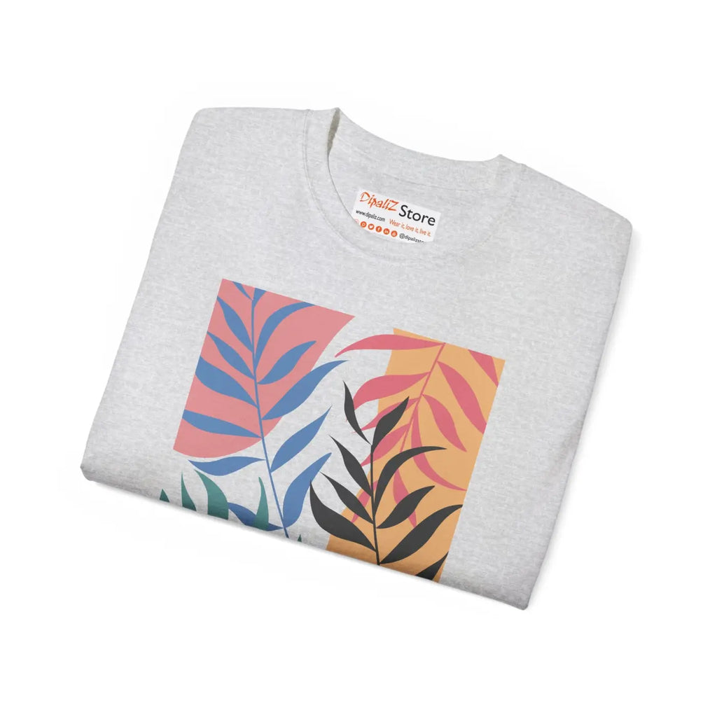 Ultra Cotton Tee - Abstract Foliage Design - DipaliZ