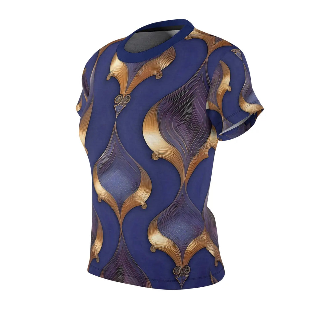 Navy Blue Abstract Pattern Women's Tee - Chic Everyday Style - DipaliZ