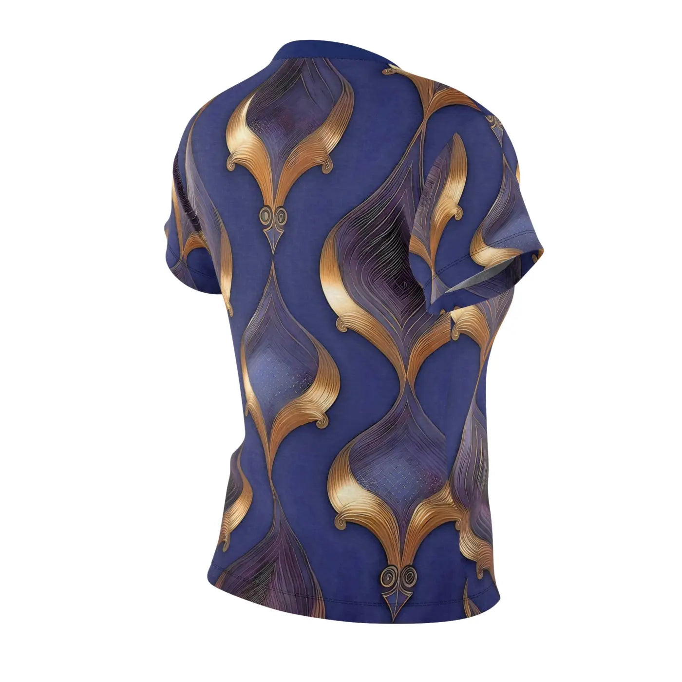 Navy Blue Abstract Pattern Women's Tee - Chic Everyday Style - DipaliZ