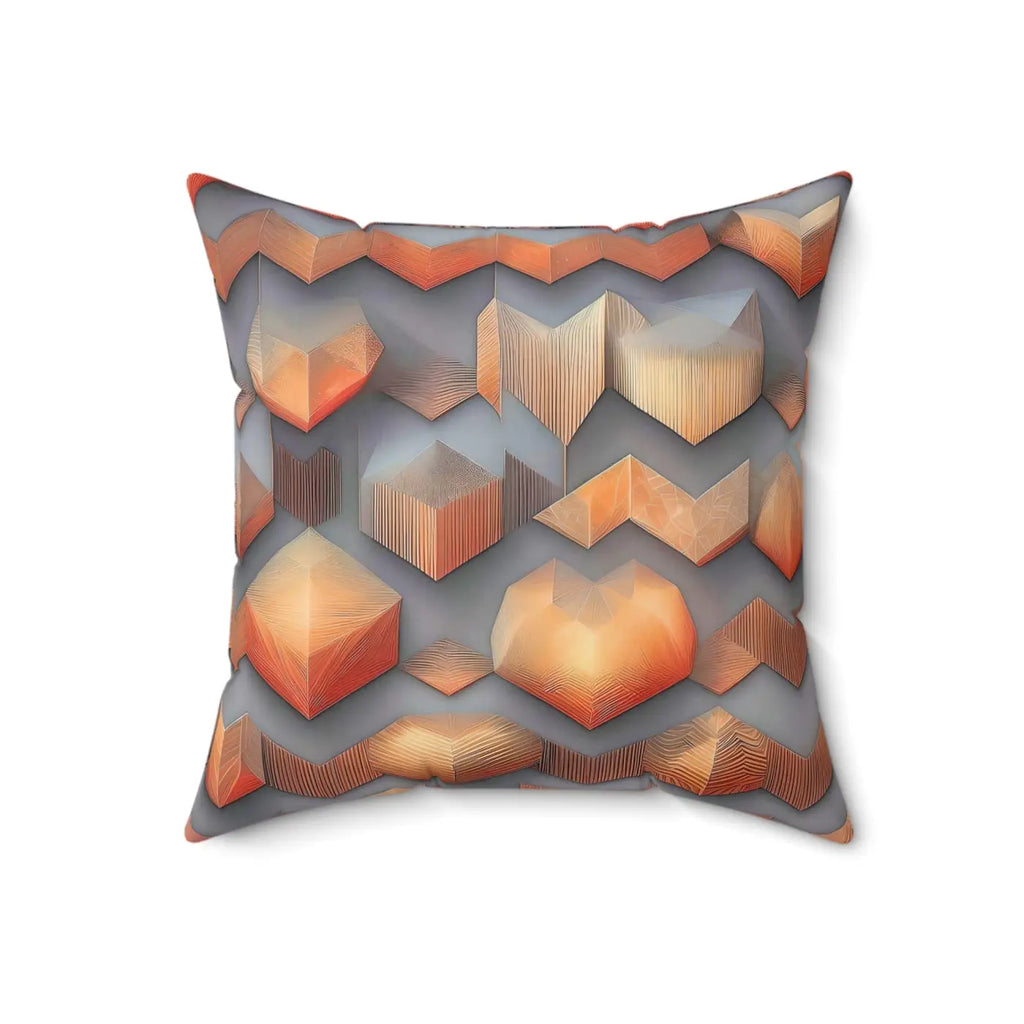 Vibrant Spun Polyester Square Pillow - Modern Abstract Pattern - DipaliZ