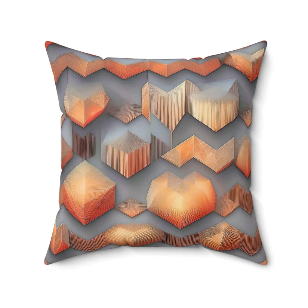 Vibrant Spun Polyester Square Pillow - Modern Abstract Pattern - DipaliZ