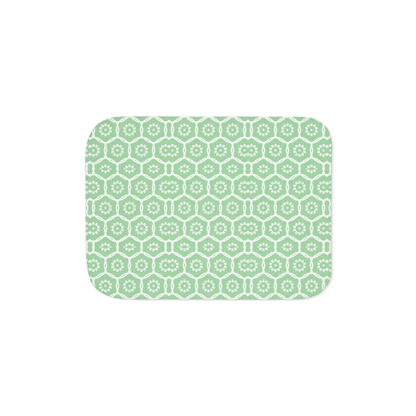 Pastel Green Sherpa Blanket - Cozy Modern Style - DipaliZ