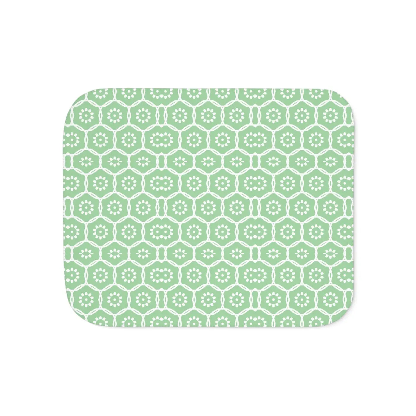 Pastel Green Sherpa Blanket - Cozy Modern Style - DipaliZ