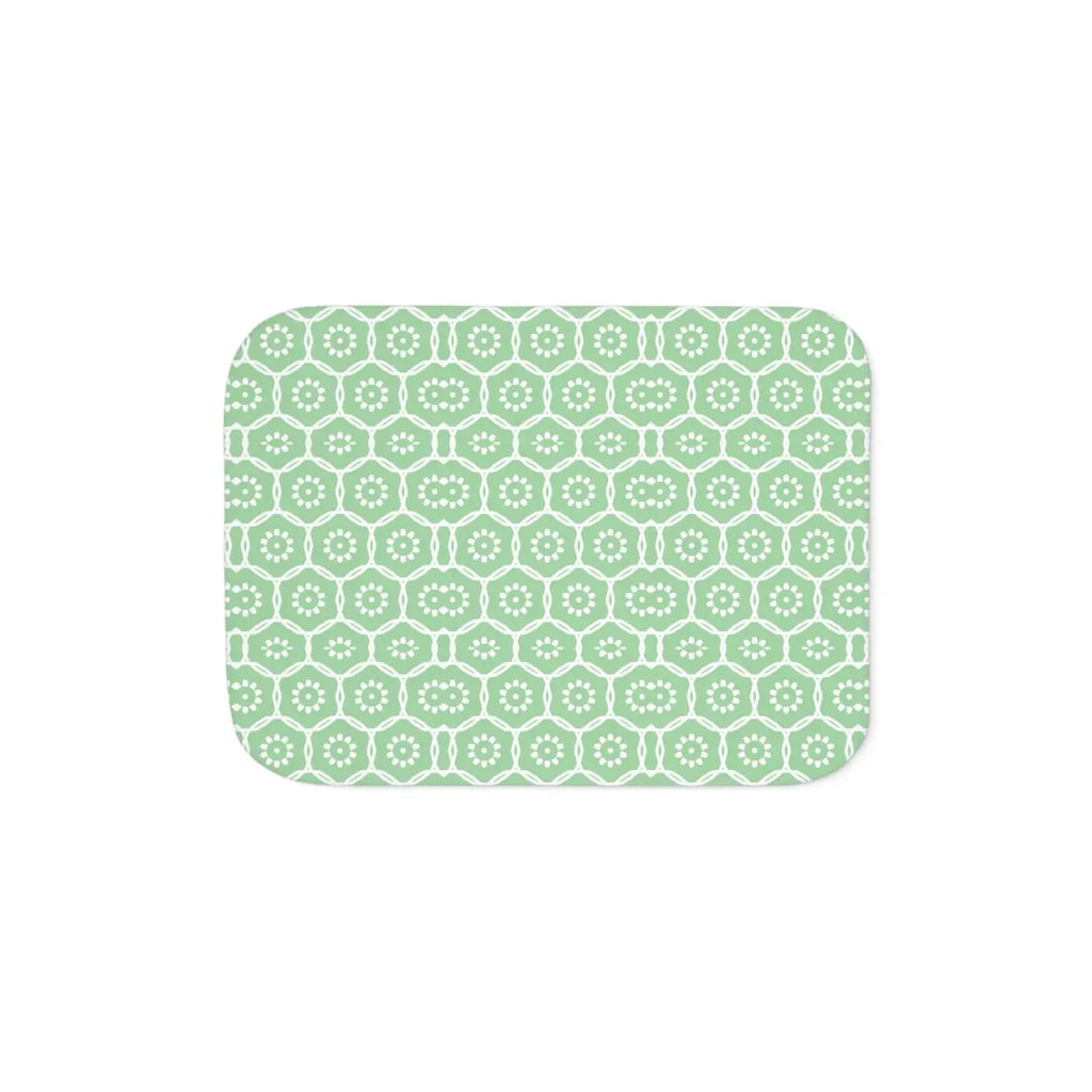 Pastel Green Sherpa Blanket - Cozy Modern Style - DipaliZ