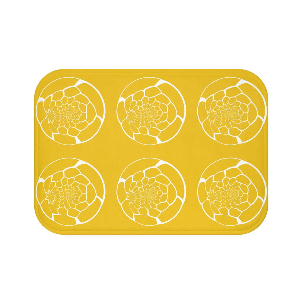Bath Mat - Abstract Pattern Yellow Non-Slip - DipaliZ