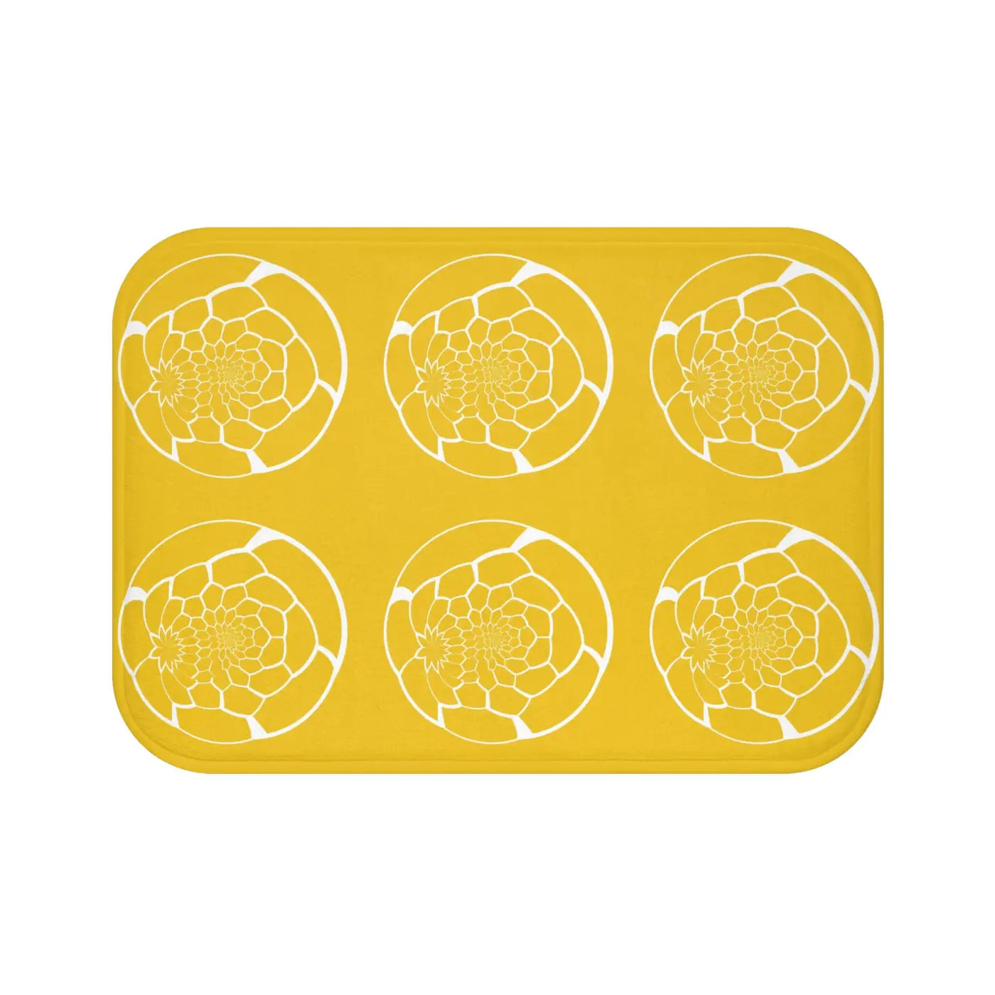 Bath Mat - Abstract Pattern Yellow Non-Slip - DipaliZ