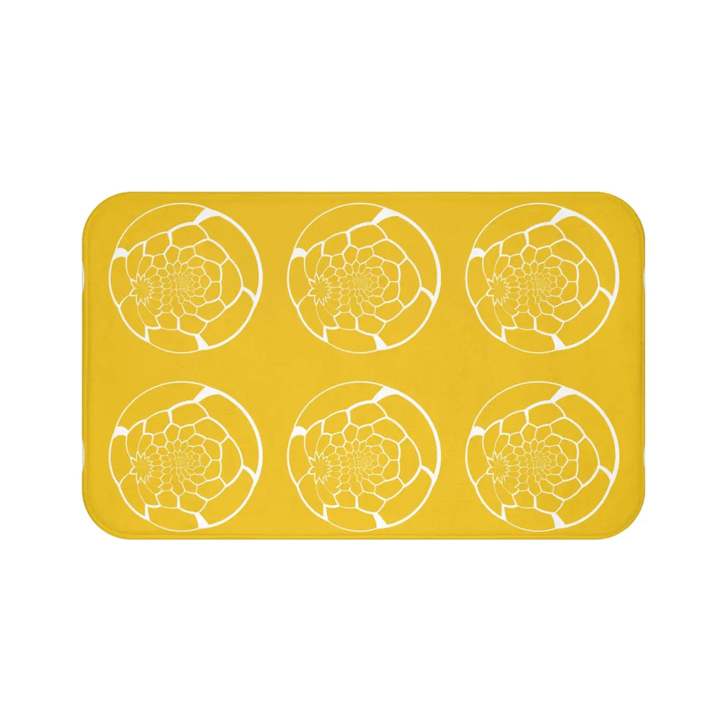 Bath Mat - Abstract Pattern Yellow Non-Slip - DipaliZ