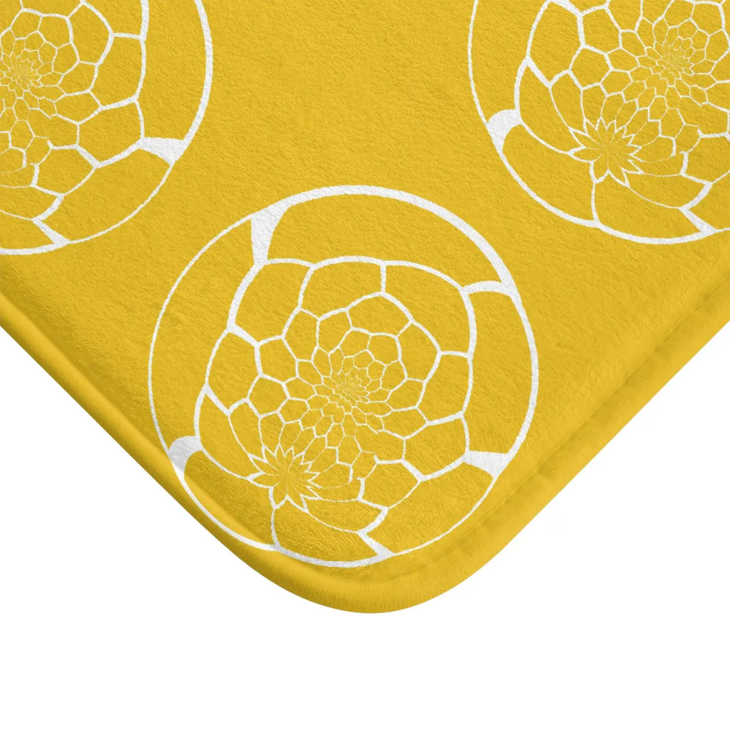 Bath Mat - Abstract Pattern Yellow Non-Slip - DipaliZ