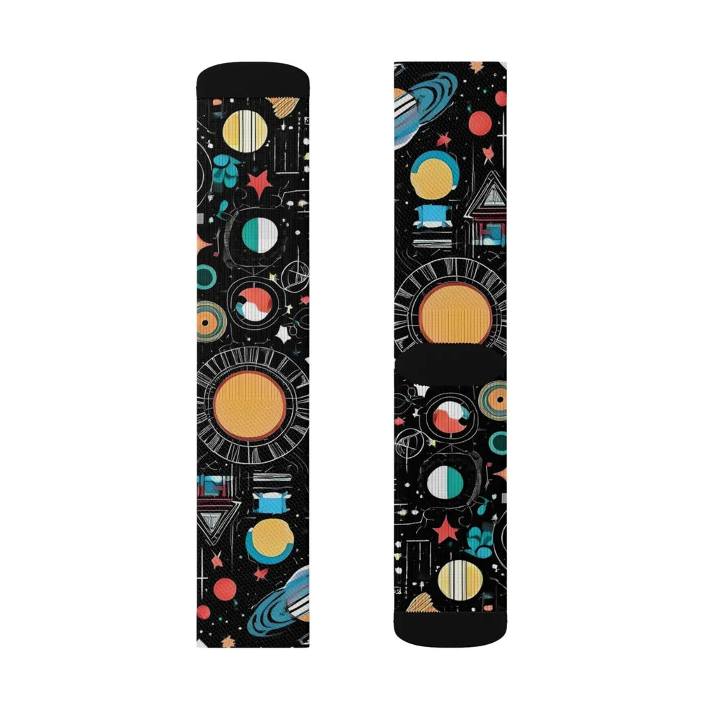 Cosmic Sublimation Socks - Abstract Planets Design - DipaliZ