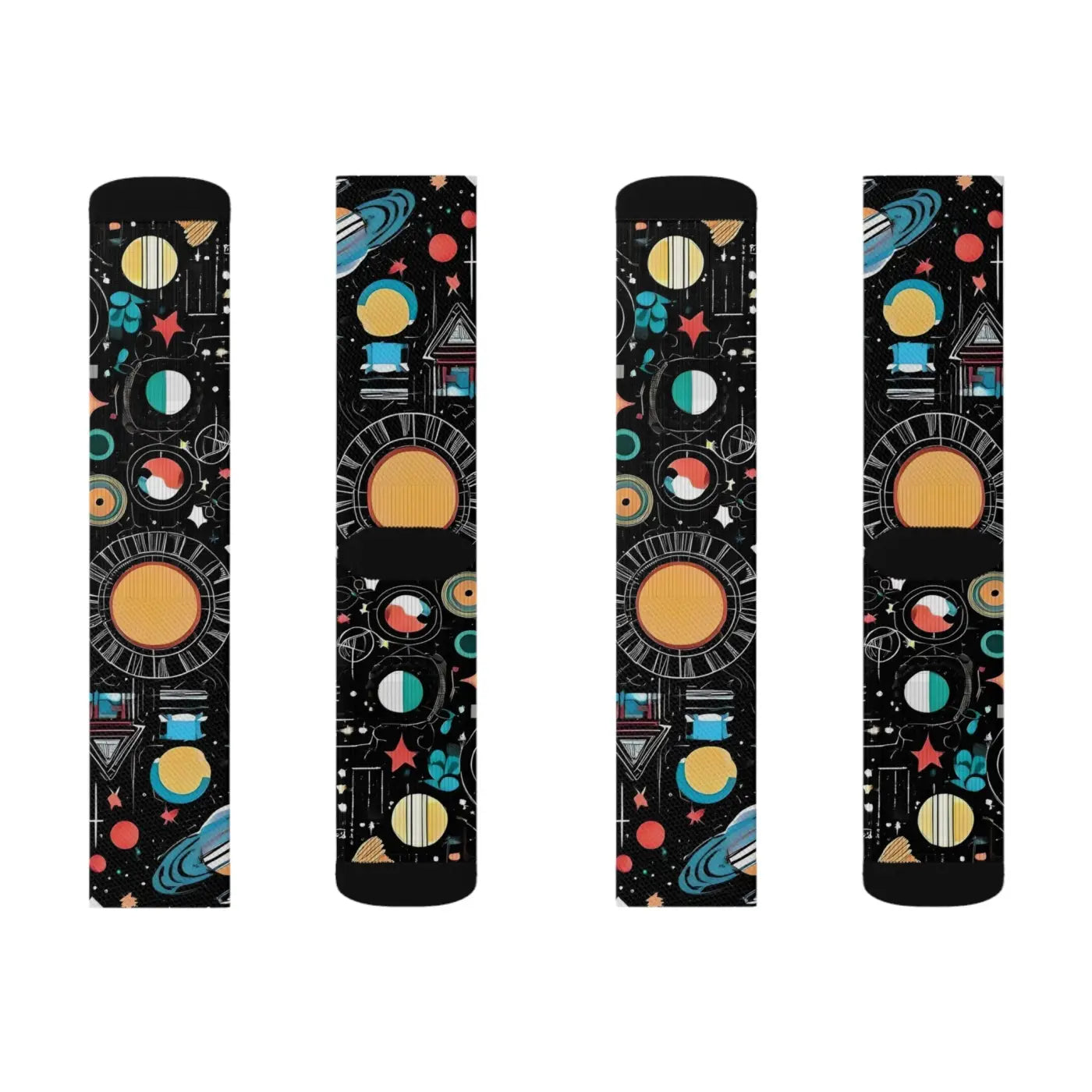 Cosmic Sublimation Socks - Abstract Planets Design - DipaliZ
