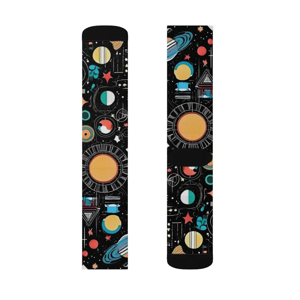 Cosmic Sublimation Socks - Abstract Planets Design - DipaliZ