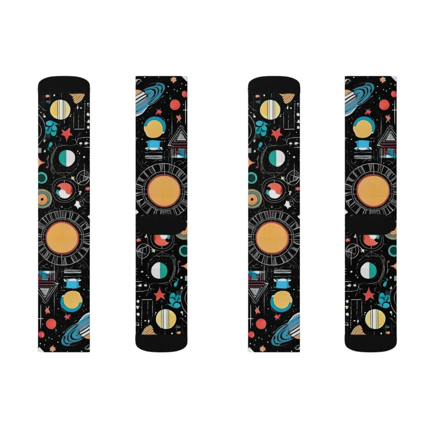 Cosmic Sublimation Socks - Abstract Planets Design - DipaliZ
