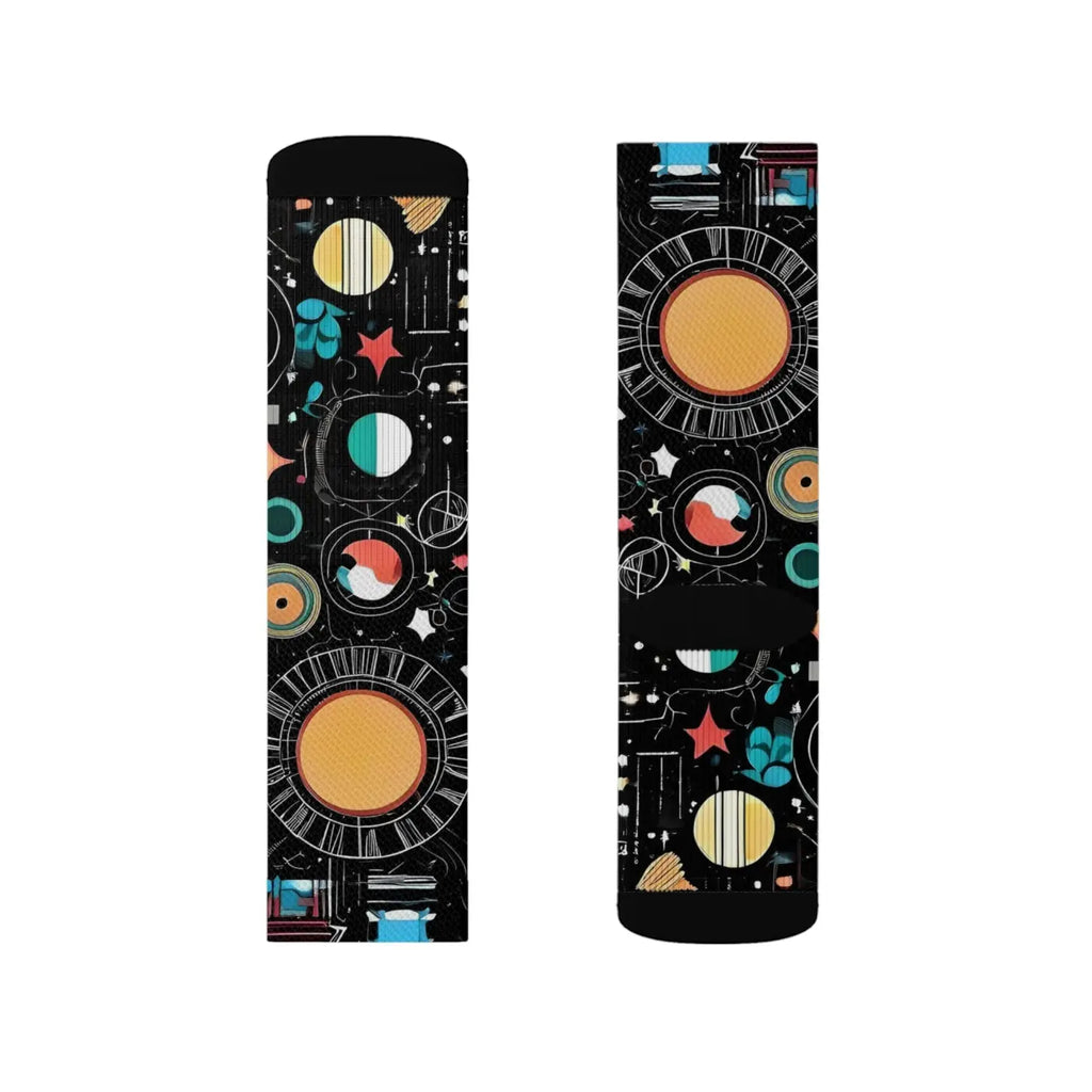 Cosmic Sublimation Socks - Abstract Planets Design - DipaliZ