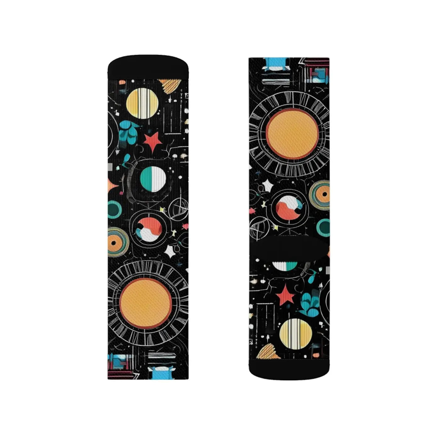 Cosmic Sublimation Socks - Abstract Planets Design - DipaliZ
