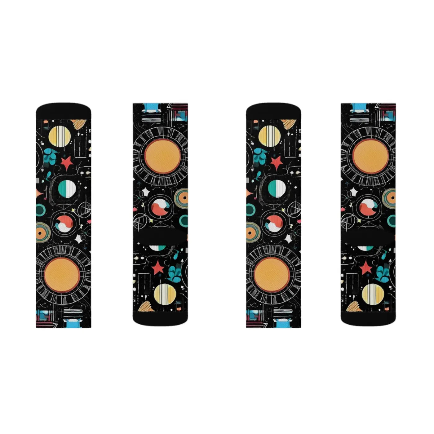 Cosmic Sublimation Socks - Abstract Planets Design - DipaliZ