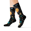 Cosmic Sublimation Socks - Abstract Planets Design - DipaliZ