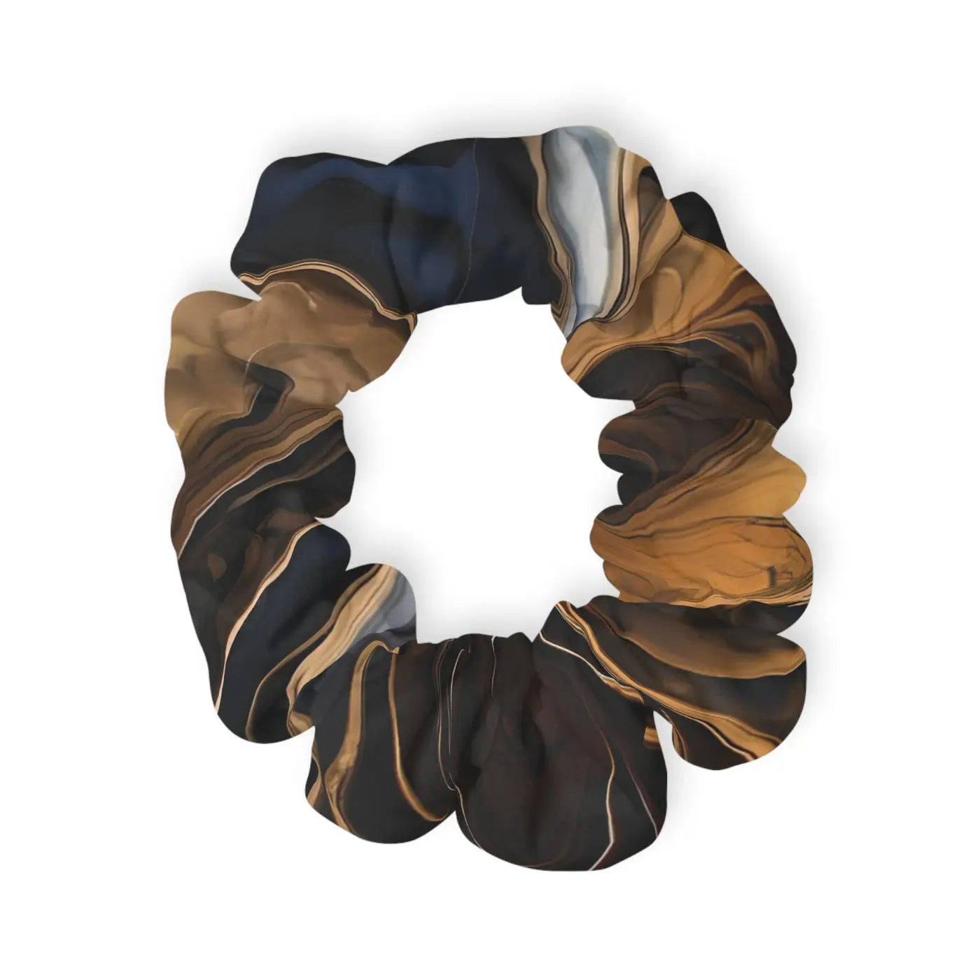 Custom Scrunchie - Abstract Purple and Gold Swirl Pattern - DipaliZ