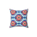 Bold Abstract Red Polyester Square Pillow - Cozy Home Decor - DipaliZ