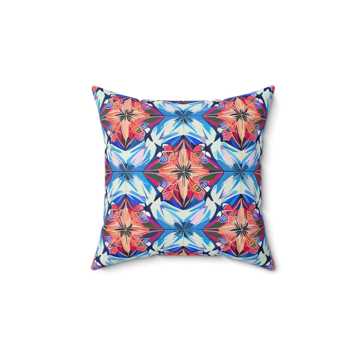 Bold Abstract Red Polyester Square Pillow - Cozy Home Decor - DipaliZ